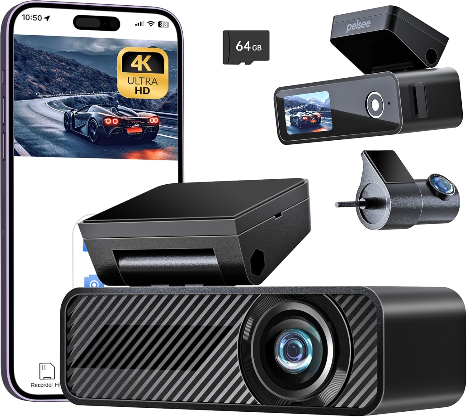 10:50 33 4K ULTRA HD 64 GB pelsee Recorder FI