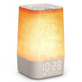 Dazzed Corner - 30-Sound White Noise Machine with Alarm Clock & Night Light - Ivory