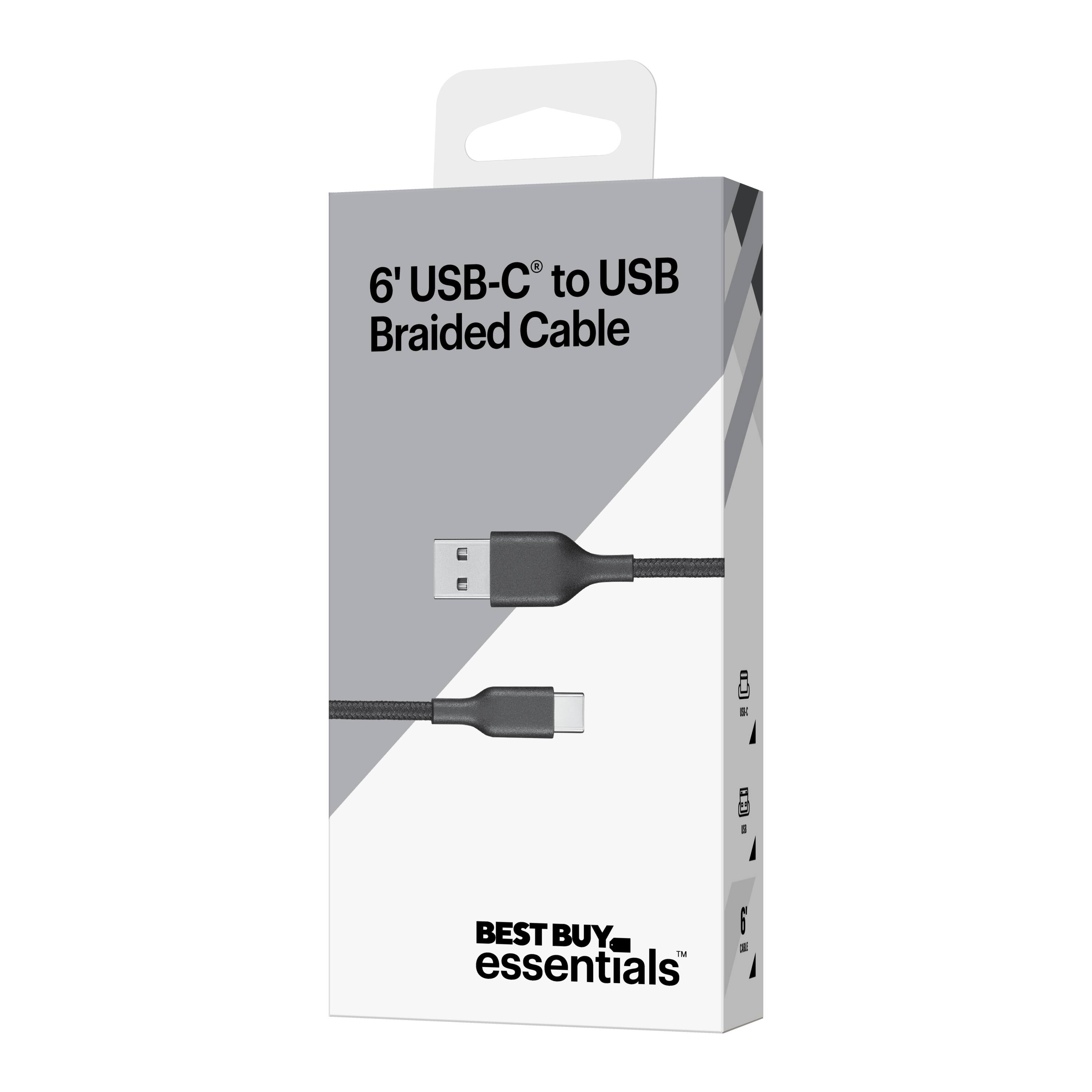 6' USB-C to USB Braided Cable  
BEST BUY essentials