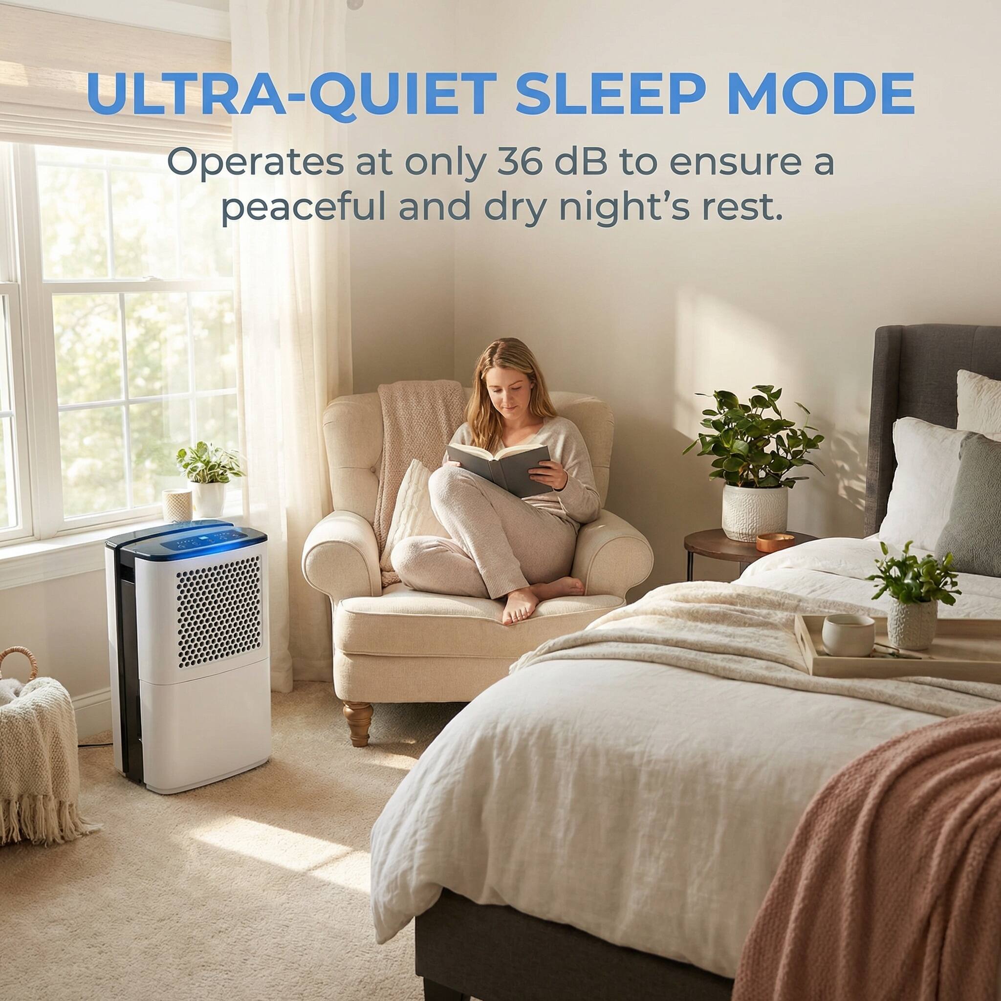 ULTRA-QUIET SLEEP MODE  
Operates at only 36 dB to ensure a peaceful and dry night's rest.