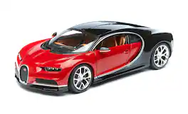 2016 Bugatti Chiron Red with Black 1/18 Diecast Model Car by Bburago