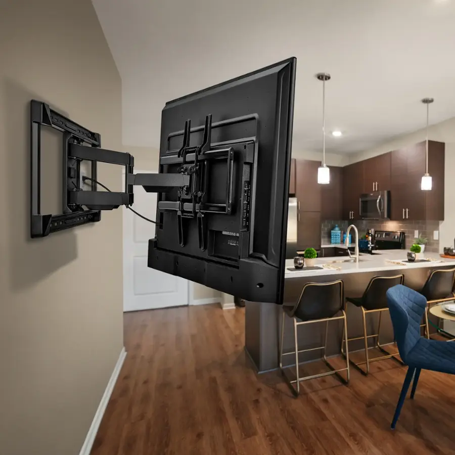 Insignia Full Motion TV Wall Mount For Most 42 90 TVs Extends 22 insignia-full-motion-tv-wall-mount-for-most-42-90-tvs-extends-22