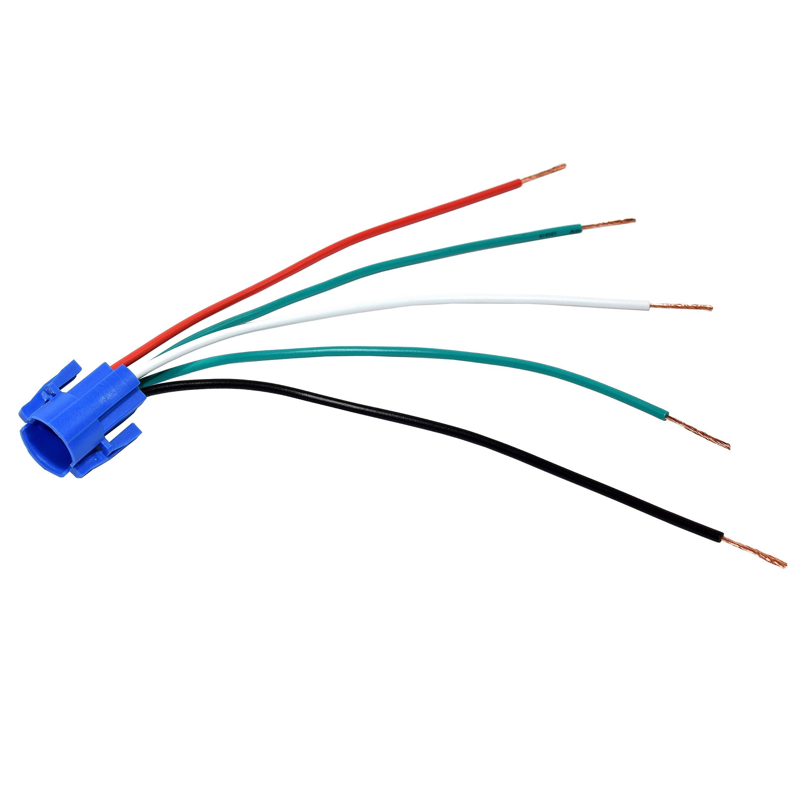 Back. HQRP - 12 V LED Lighted Momentary Metal Push Button Air Horn Switch with Wire Connector - blue.