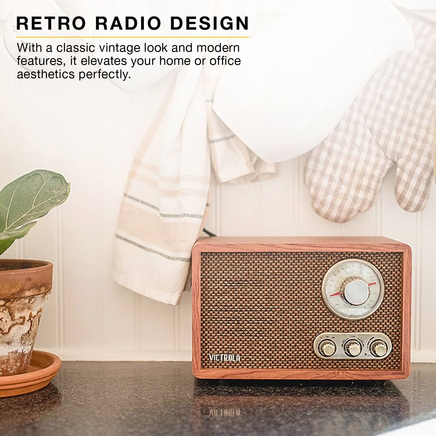 RETRO RADIO DESIGN

With a classic vintage look and modern features, it elevates your home or office aesthetics perfectly.