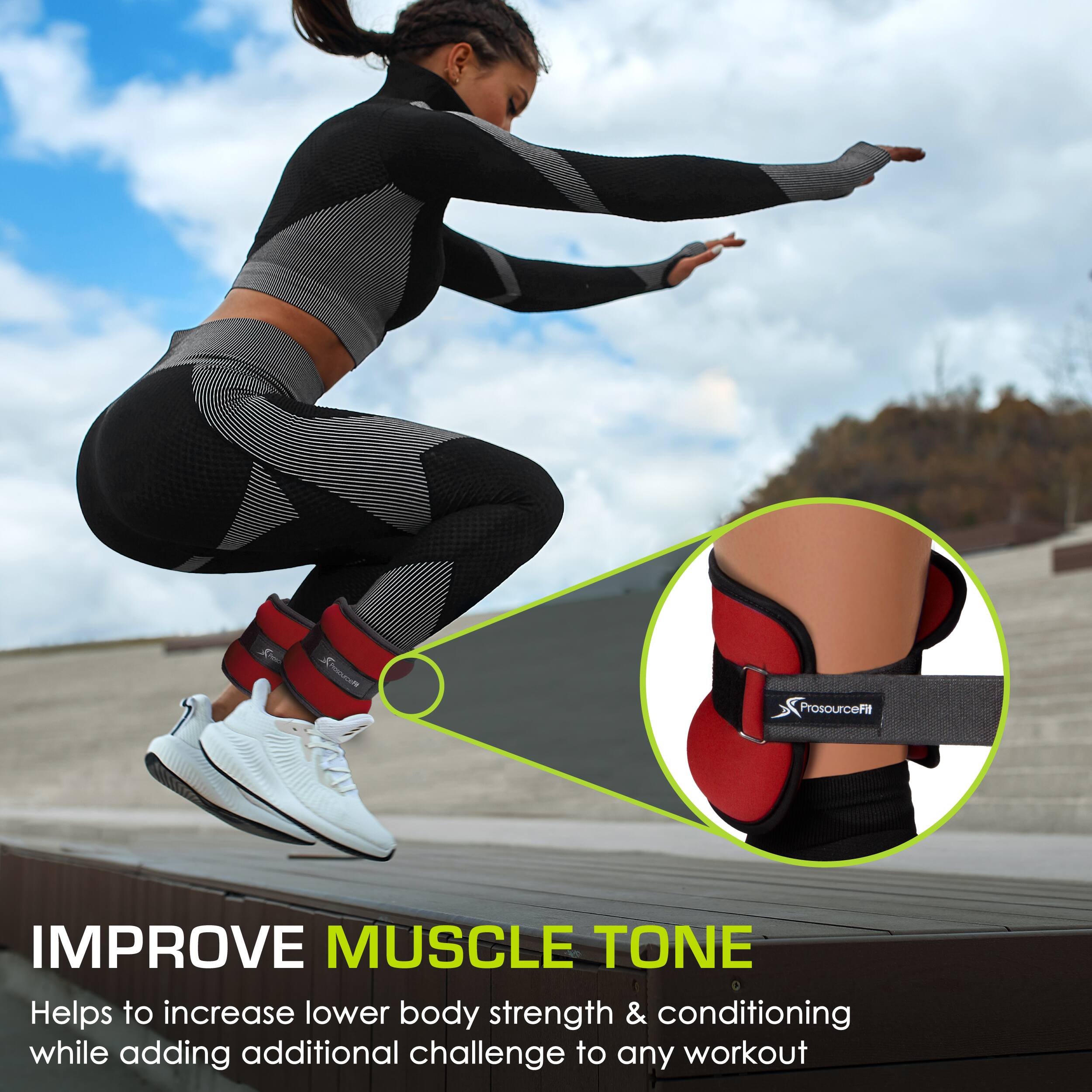 ProsourceFit IMPROVE MUSCLE TONE Helps to increase lower body strength & conditioning while adding additional challenge to any workout