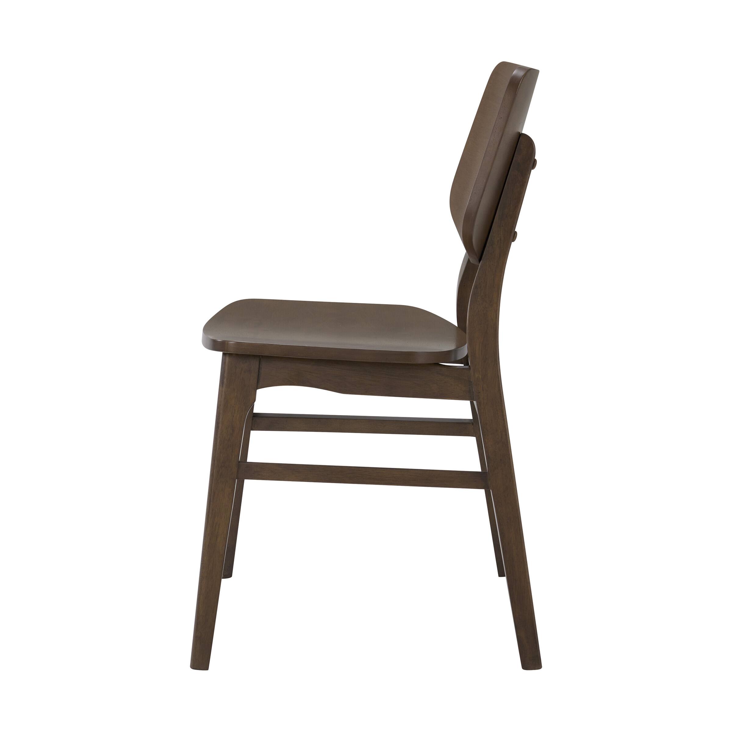 Back. Alaterre Furniture - Set of 2 Dining Chairs - Warm Walnut.