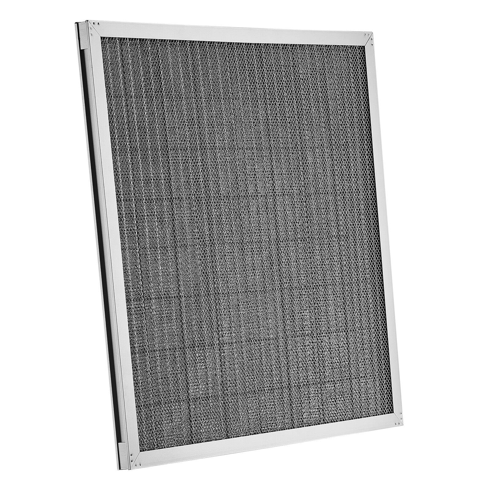 Alt View 9. Glintex - Electrostatic Air Filter, 20x20x1 inch Washable Reusable Aluminum HVAC Filter MERV 8, Home Office Dust Odor Control - Silver.