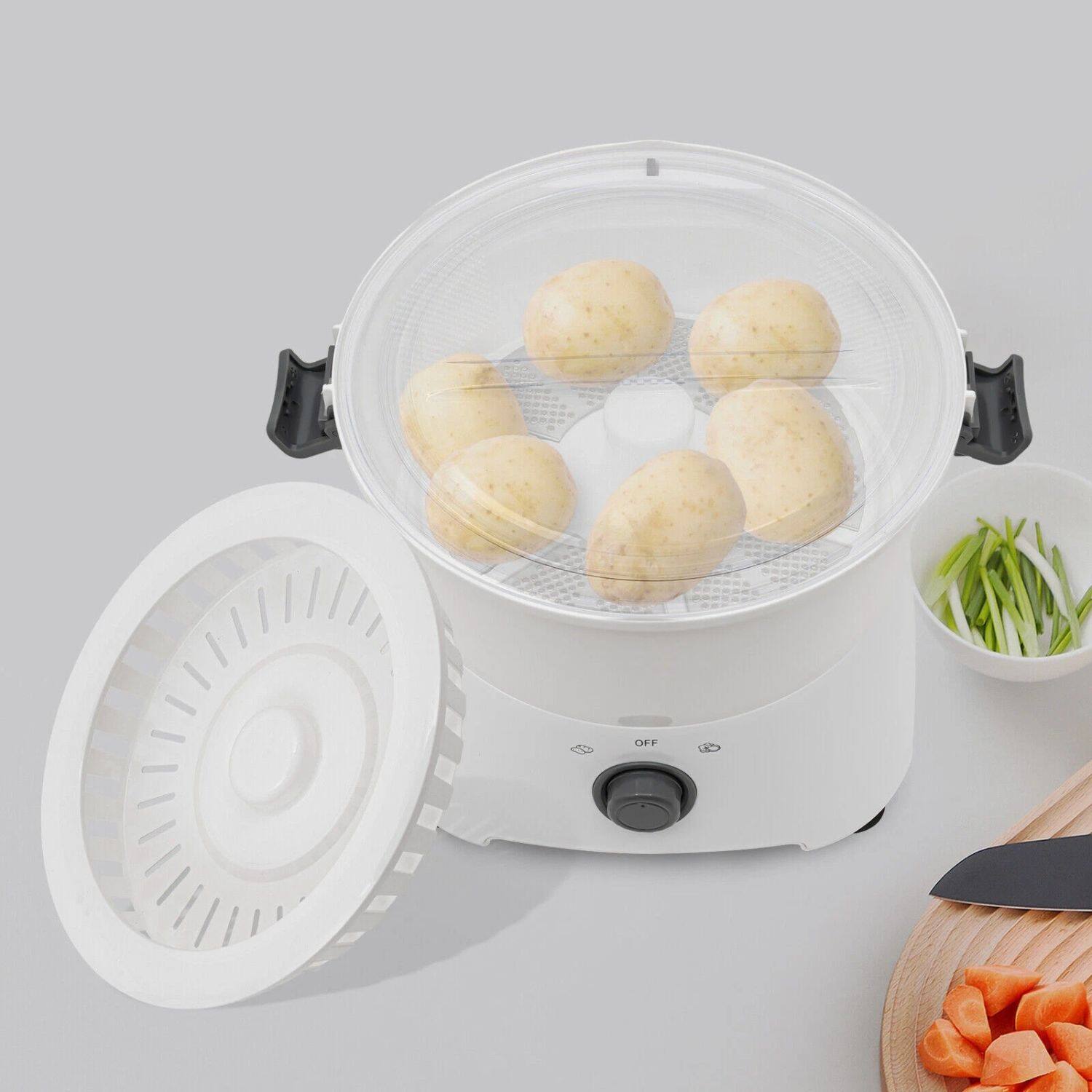Angle. Stock Preferred - Electric 85W Automatic Potato Peeler & Vegetable Spinner - White.