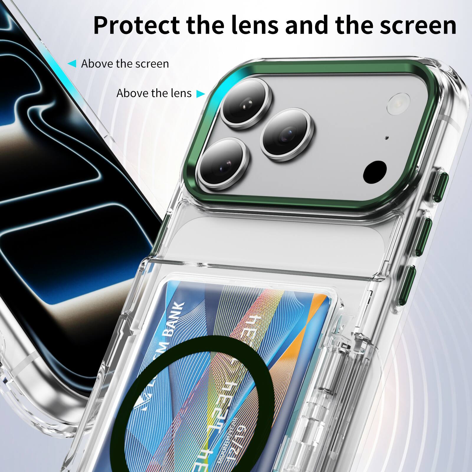 Protect the lens and the screen  
Above the screen  
Above the lens  

BANK  
hE CM 134 EH/VEA  
4 MOUNE 12/19
