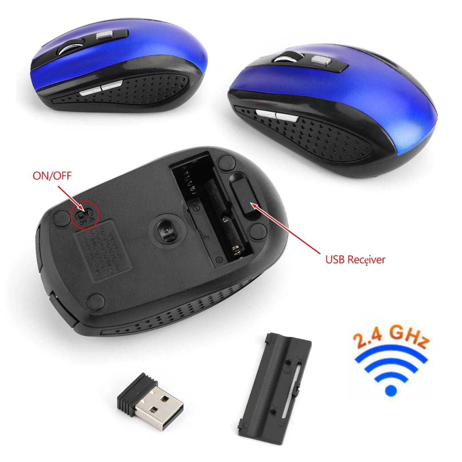 ON/OFF  
USB Receiver  
2.4 GHz