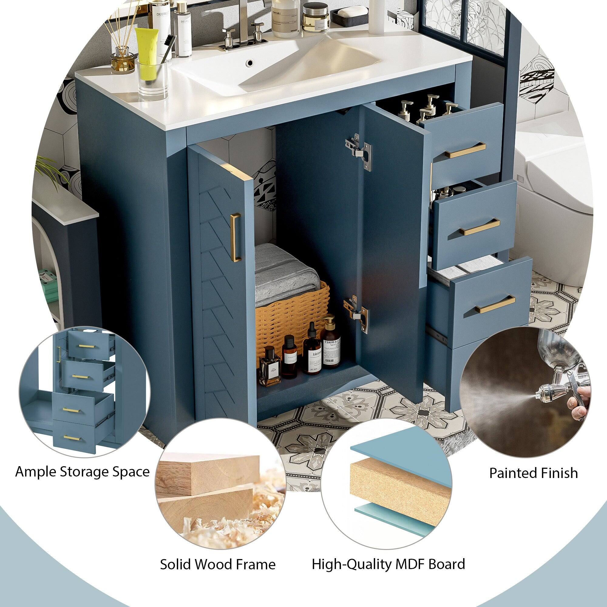 Ample Storage Space  
Painted Finish  
Solid Wood Frame  
High-Quality MDF Board