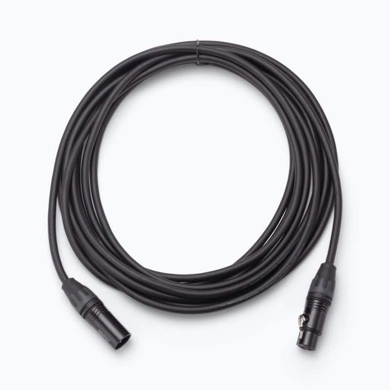 On Stage Stands - On-Stage Production-Grade MC-15 Microphone Cable (Gold Plated XLR to XLR Connectors, Double Braided Jacket - Black