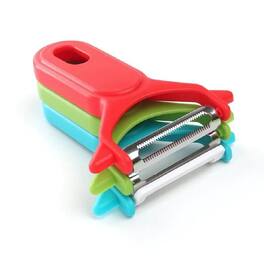 Kitcheniva - Stainless Steel Vegetable & Fruit Peeler Set 3 Pcs - Multicolor
