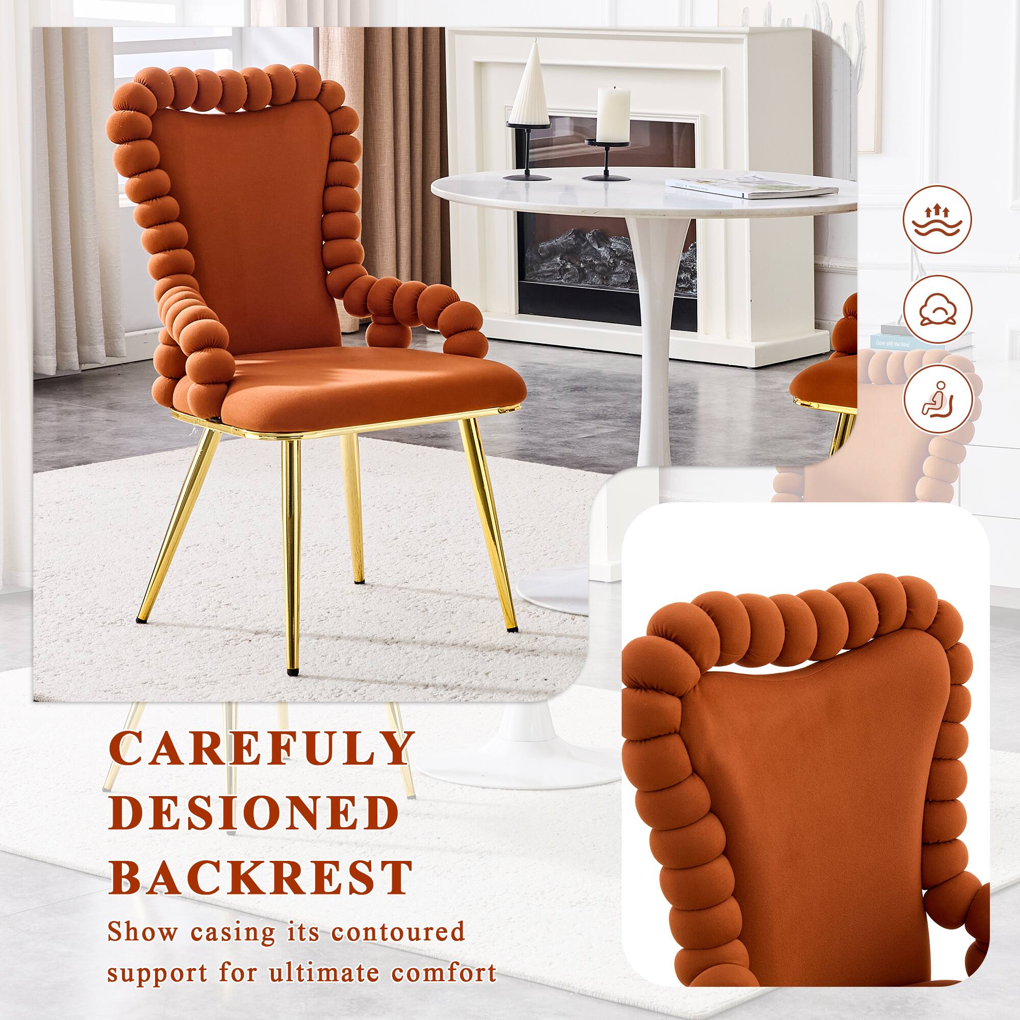 CAREFULLY DESIGNED BACKREST  
Show casing its contoured support for ultimate comfort