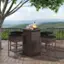 Angle. Costway - 5PCS Patio Rattan Bar Table Stool Set Hidden Storage Shelf Cushion - Black.