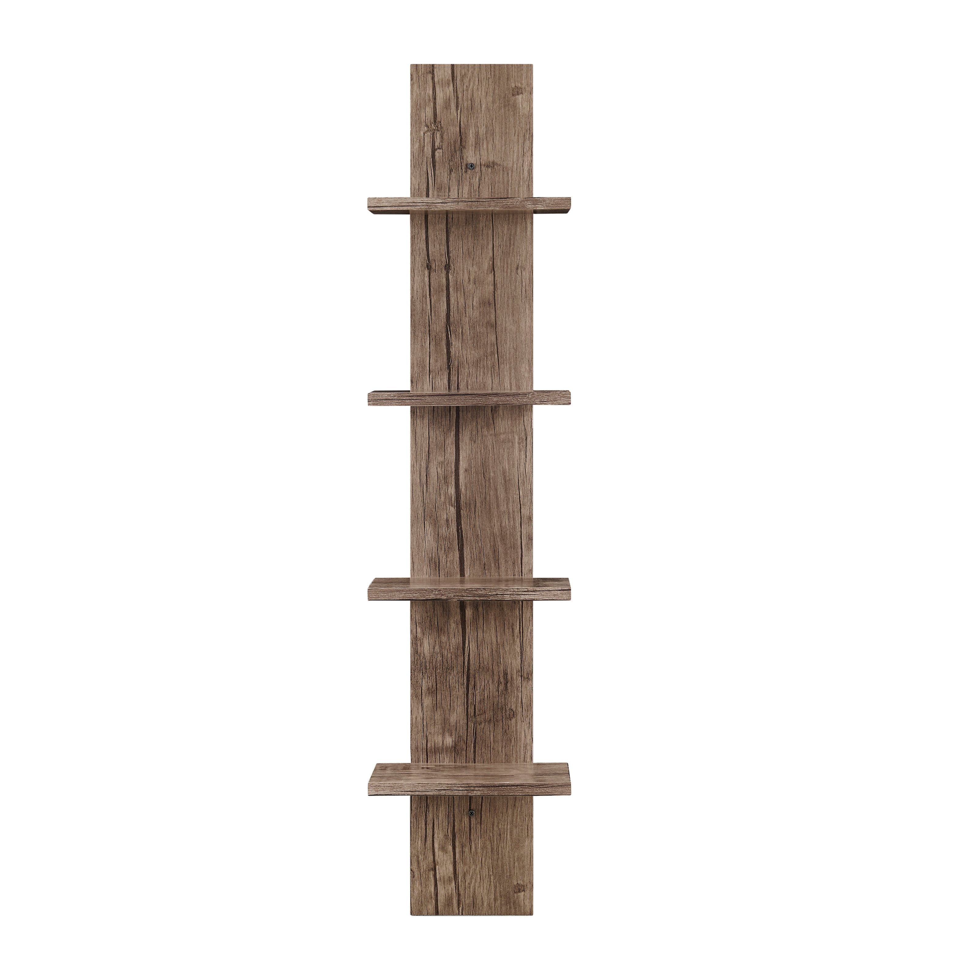 Danya B - Arica Utility Column 4-Tier Spine Wall Shelves - Hickory price history on PriceWatchPro
