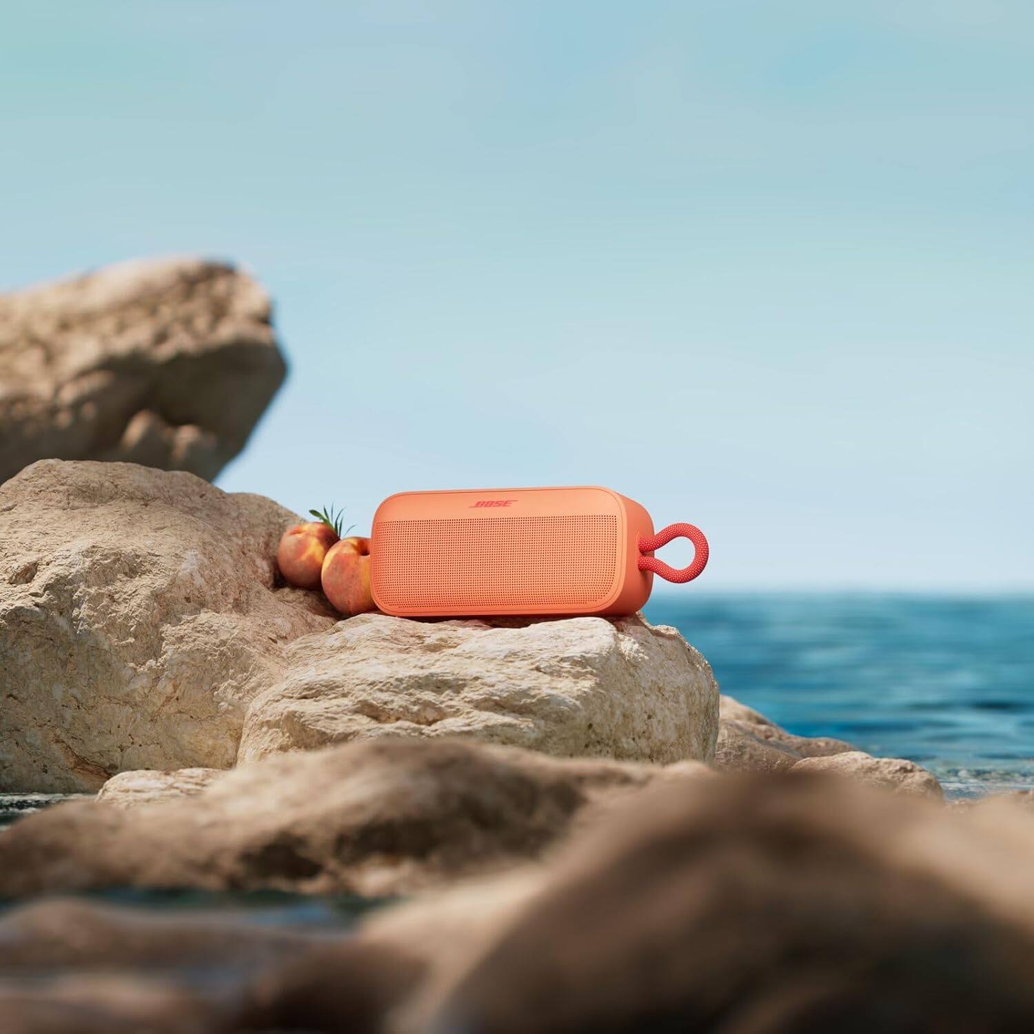 Alt View 3. Bose - Bose SoundLink Plus Portable Bluetooth Speaker Bundle with Fast Charger, Wireless (Sunset Peach) - Sunset Peach.