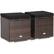 Alt View 6. Costway - 2PCS Patio Rattan Ottomans Seat Side Table Storage Box Footstool with Cushion - Black.