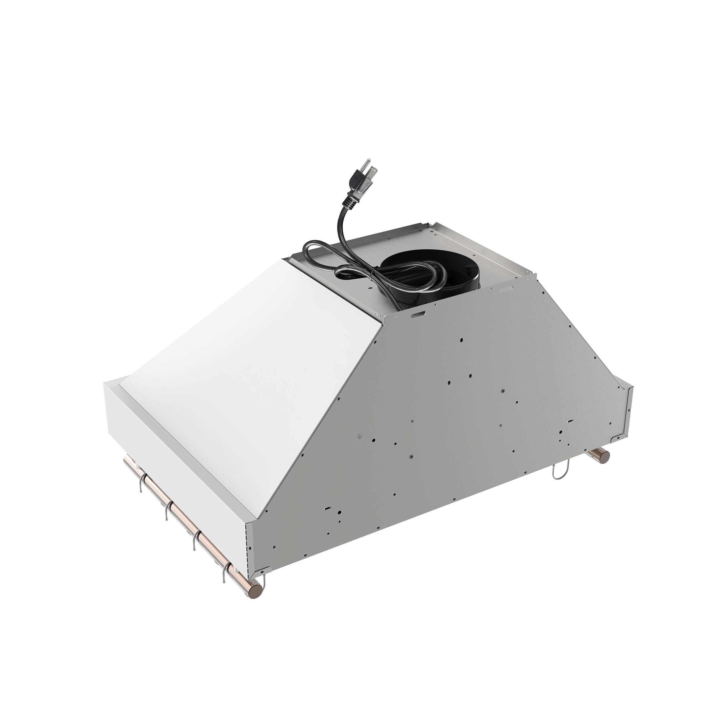 Left. Forno Appliances - Venezia 30" Wall-Mounted Range Hood with Touch Controls and Baffle Filters - White.