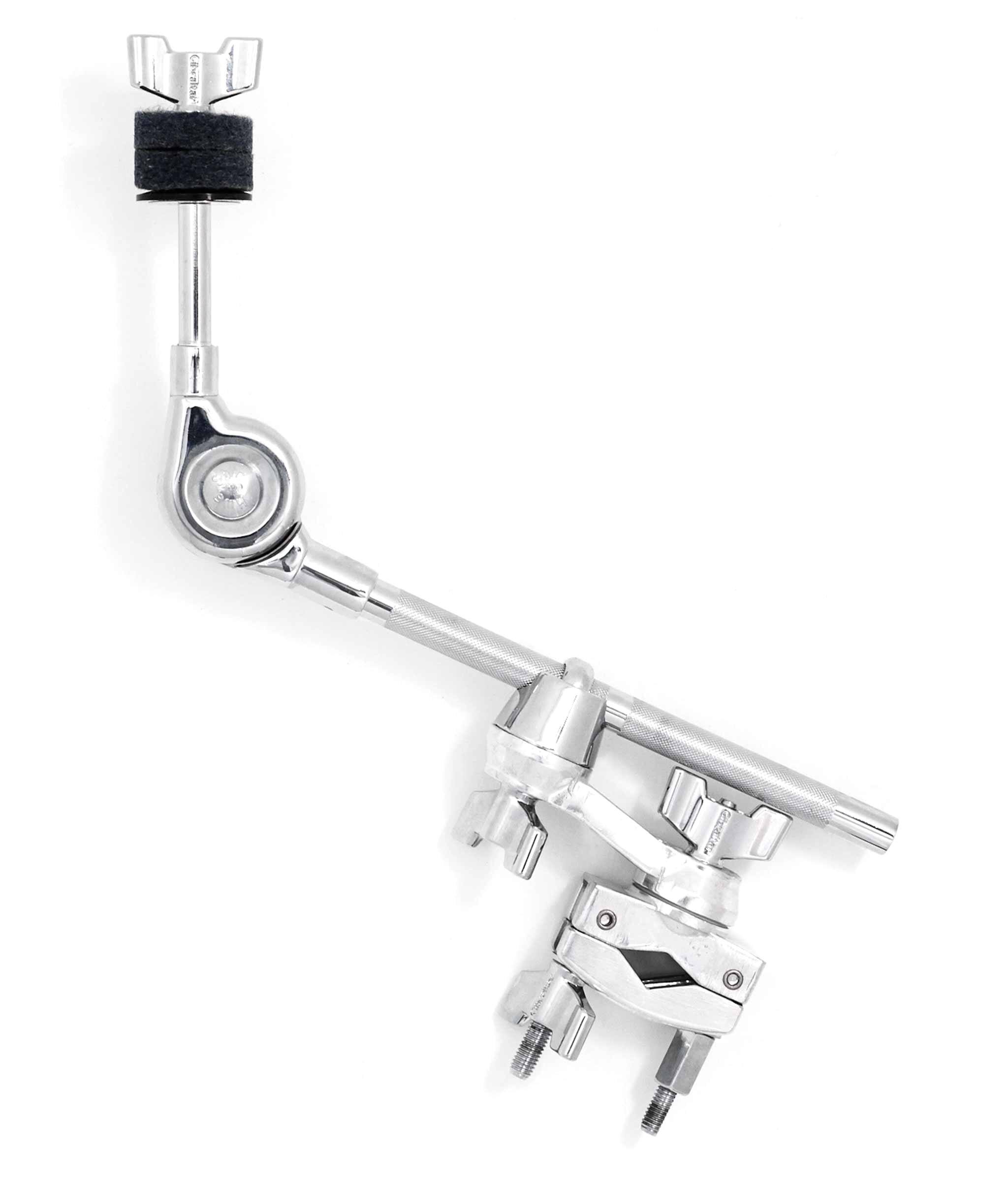 Front. Gibraltar Hardware - 12" Cymbal Boom Arm, with Rotating Grabber Clamp and Twin Ratchet, Compact Mount for Crash Splash Effects Cymbals.