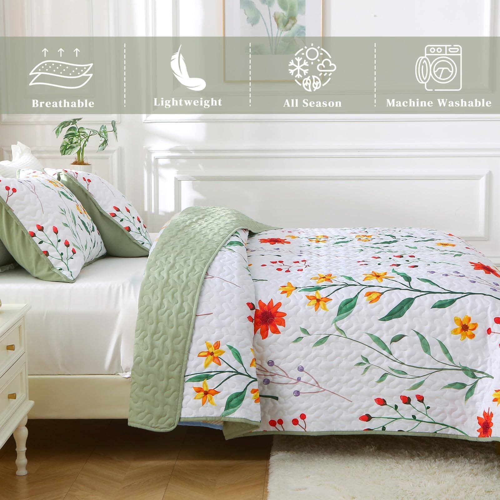 - Breathable
- Lightweight
- All Season
- Machine Washable