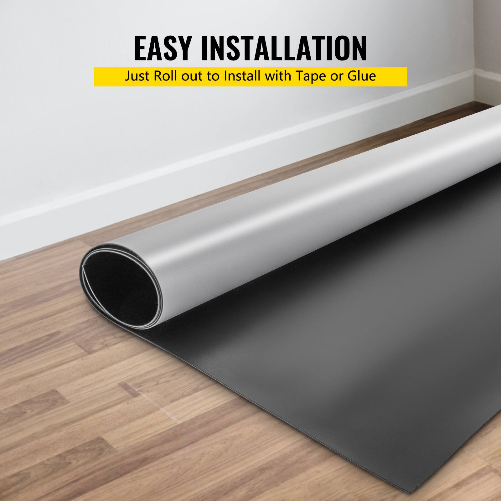 EASY INSTALLATION  
Just Roll out to Install with Tape or Glue