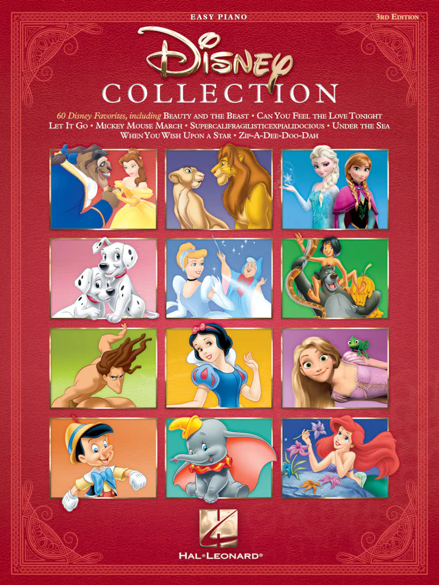 Hal Leonard Disney Collection Easy Piano Vocal Songbook Piano Sheet ...