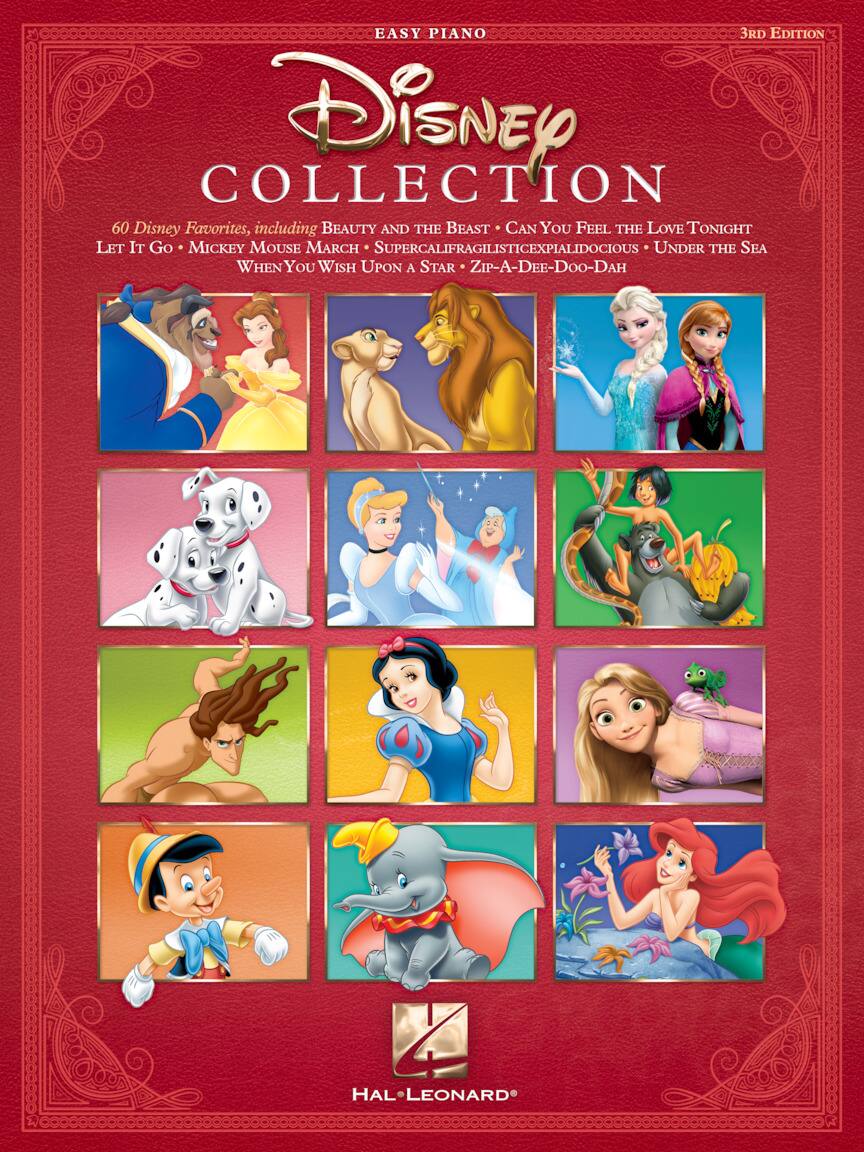 Hal Leonard Disney Collection Easy Piano Vocal Songbook Piano Sheet ...