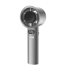 PRIMEPLUS - 120-Speed Portable Fan with Digital Display & Semiconductor Ice Cooling, Mini Personal Fan for Travel - Gunmetal Grey