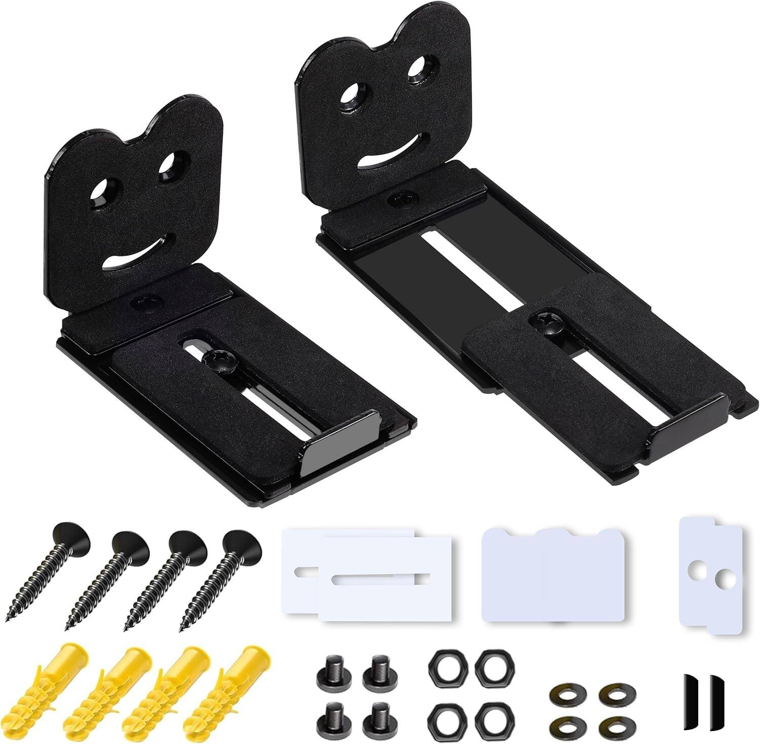 Schertz - Universal Soundbar Wall Mount for Samsung, Sony, LG, Vizio – Adjustable Depth, Holds 55 lbs - Black