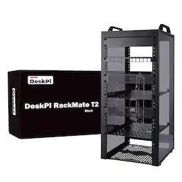 GeeekPi - 12U Network Rack, 10 inch Mini Server Rack for Network, Servers, Audio, and Video Equipment, DeskPi RackMate T2