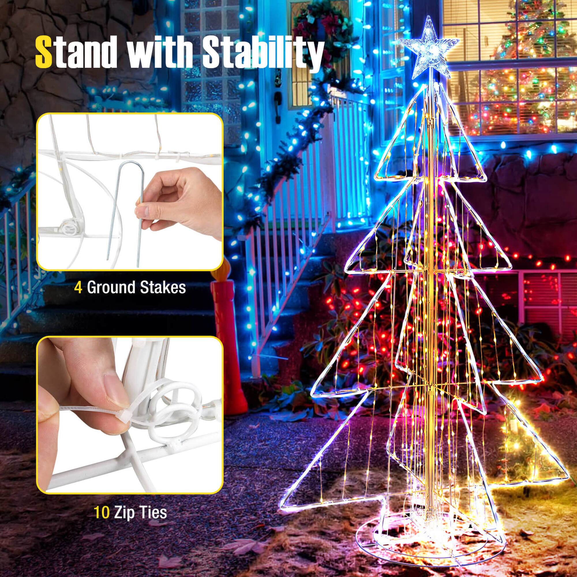 $ Stand with Stability
4 Ground Stakes
10 Zip Ties