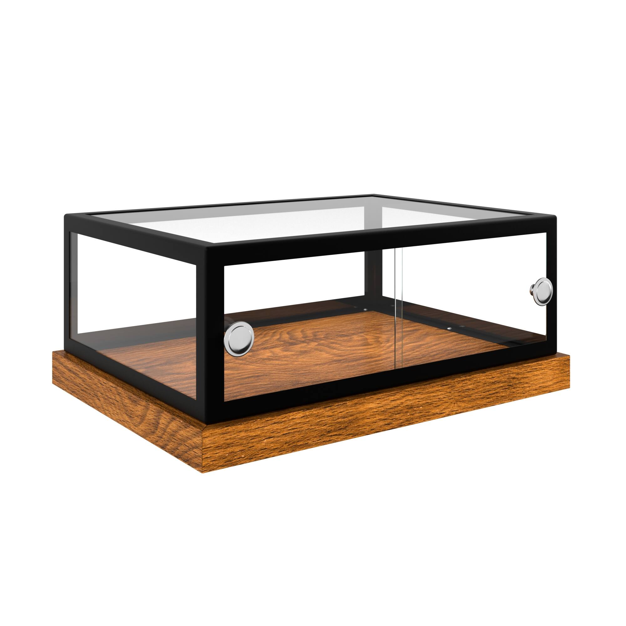 Alt View 4. Koolmore - 20 in. Wood and Glass Muffin, Cake Bakery Display Case (KM-BDW-20MUF) - Dark Wood Grain.