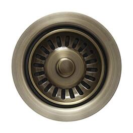 Whitehaus - 3 1/2" Basket strainer - Antique Brass