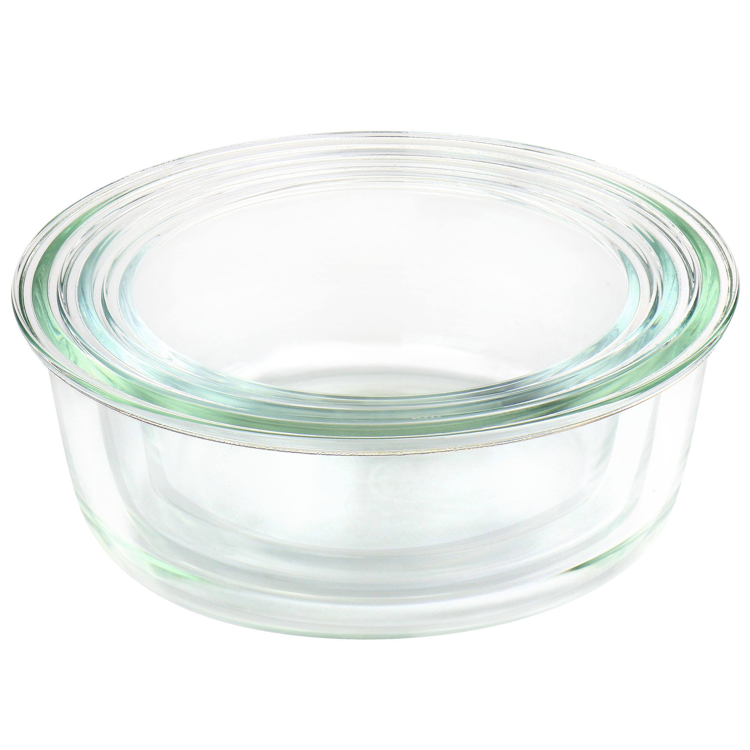 Alt View 1. Martha Stewart - Martha Stewart 6 Piece Round Glass Storage Containers with Leak Proof Lids - Clear.