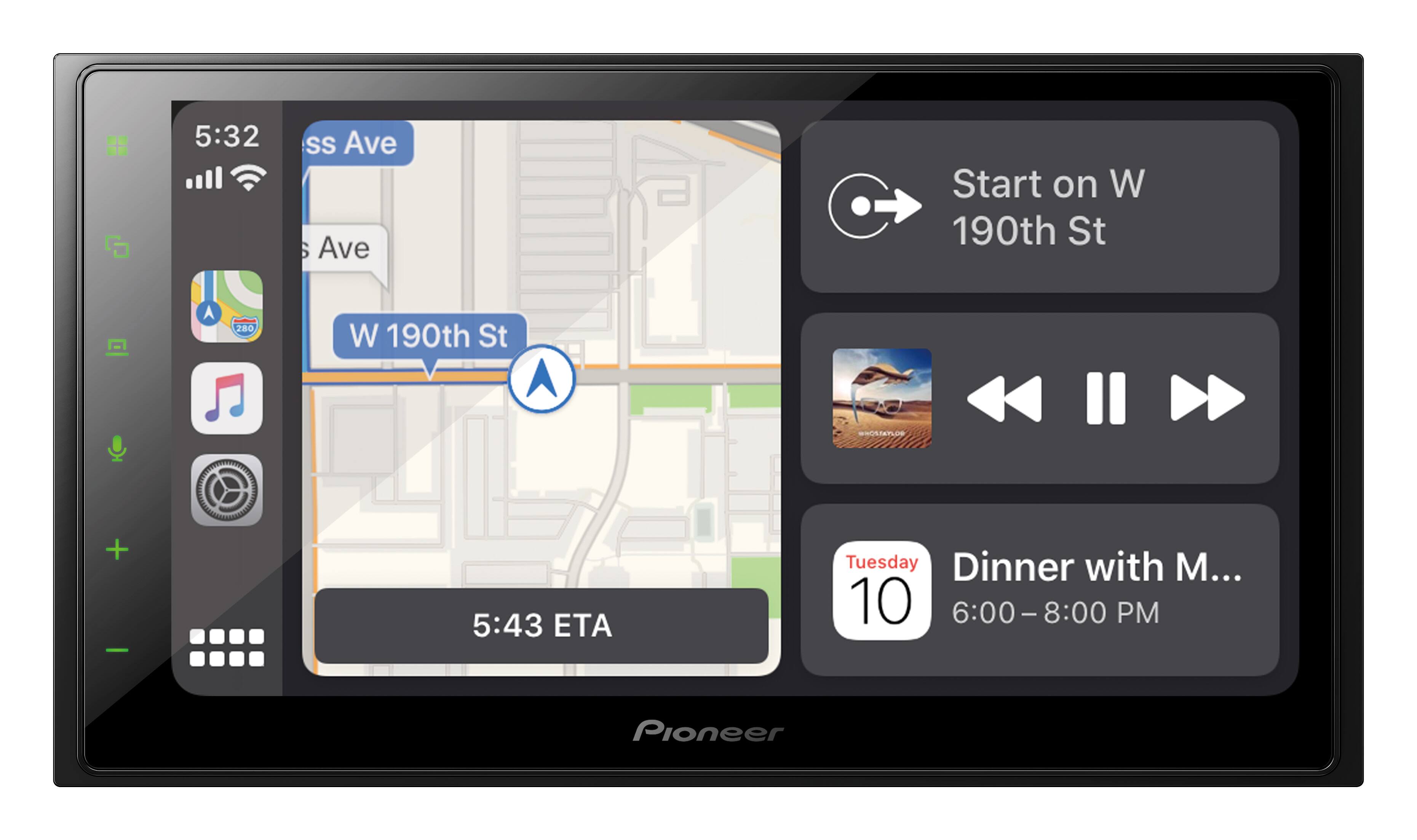 5:32  
Start on W 190th St  
5:43 ETA  
Tuesday 10  
Dinner with M... 6:00 - 8:00 PM