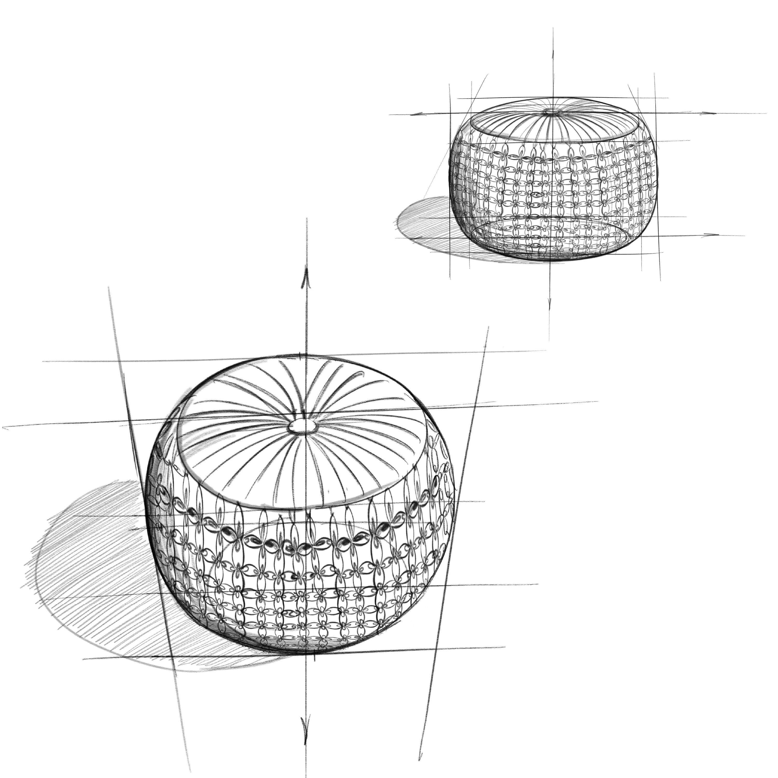 Alt View 16. Simpli Home - Renee Round Transitional Velvet/Polystyrene Pouf - Teal.