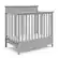 Front. Storkcraft - Petal 4-in-1 Convertible Mini Crib - Pebble Gray.