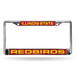 Rico Industries - Illinois State Redbirds Chrome Metal Laser Cut License Plate Frame - Multi