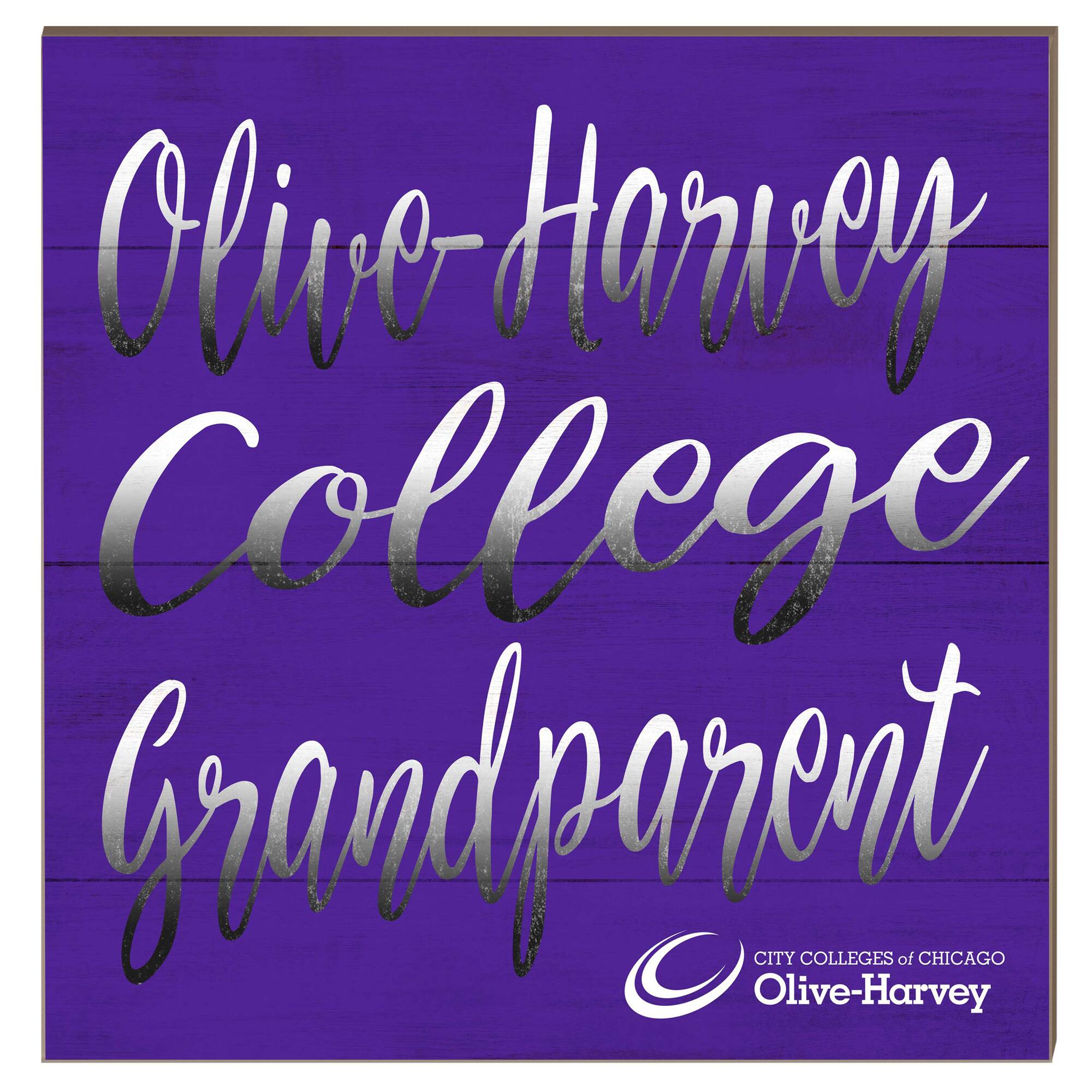 Olive-Harvey College Purple Panthers 10" x 10" Grandparent Plaque