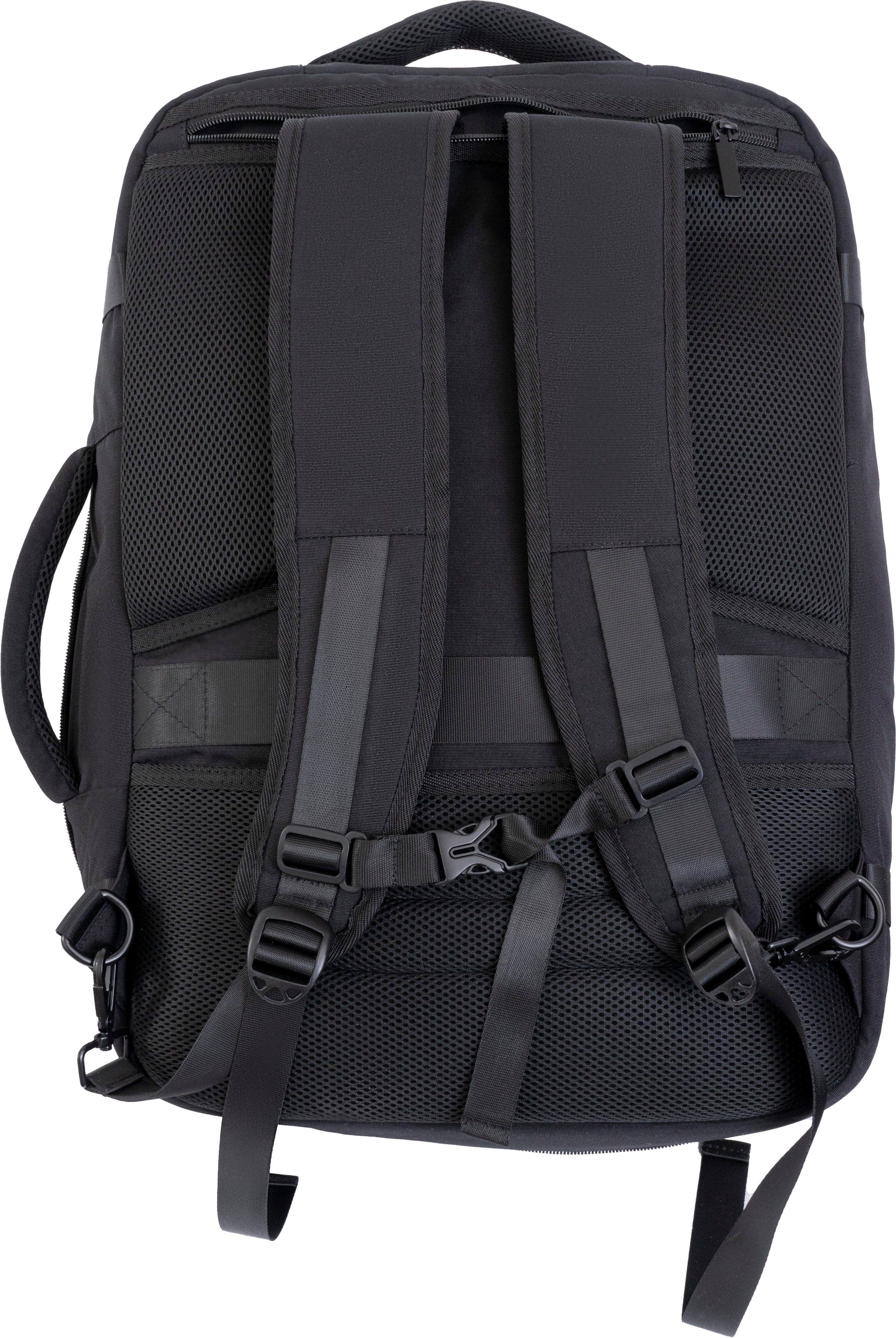 Jack Abrahams The Memphis Nylon Expandable Travel Backpack Black