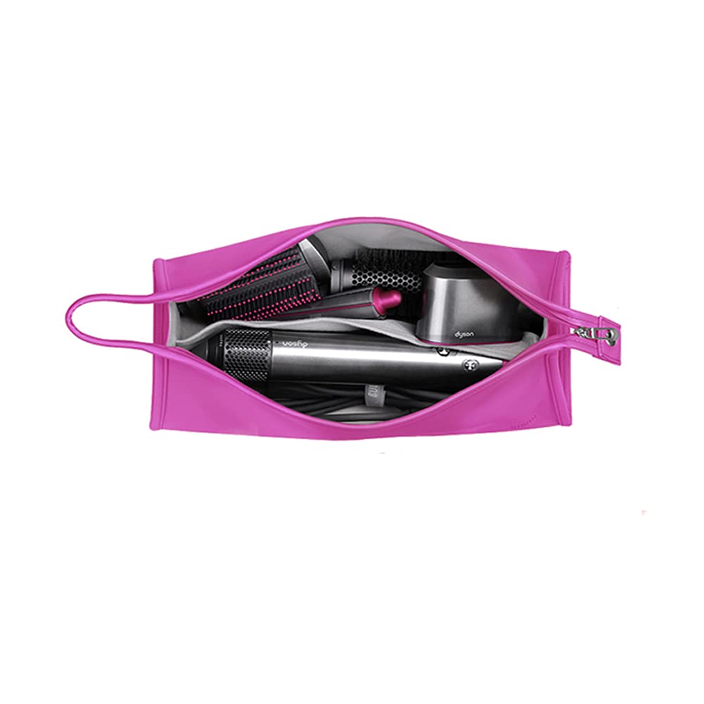 BUBM - Pink Dyson Airwrap & Shark Flexstyle Travel Case - Styler Organizer Bag with Attachment Storage - Rose