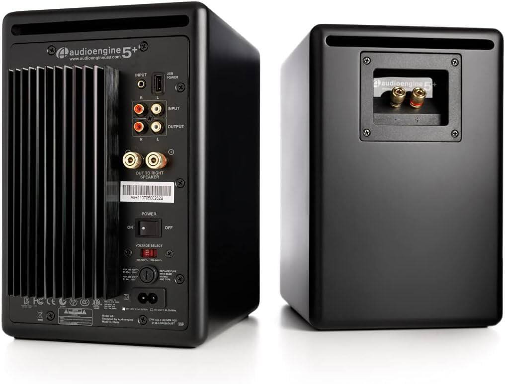 Audioengine A5+ Wired Home Music System Bookshelf Speakers Black