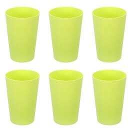Unique Bargains - 6pcs Plastic Tumblers, 8.8oz Reusable Unbreakable Water Tumblers for Home Office Outdoors Water Coffee Milk Juice Tea - Light Green