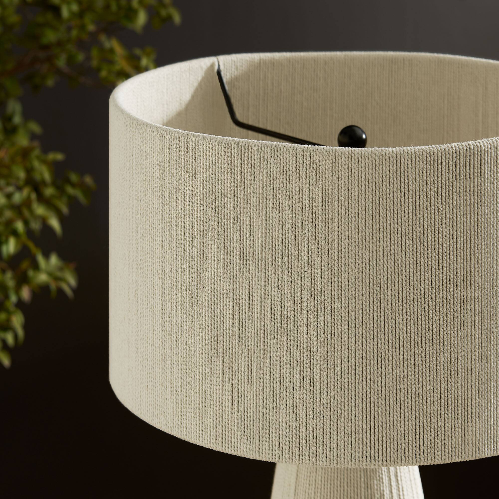 Alt View 2. Modway - Gia Handwoven Cotton Thread Striped or Plain Table Lamp by Modway - Natural.