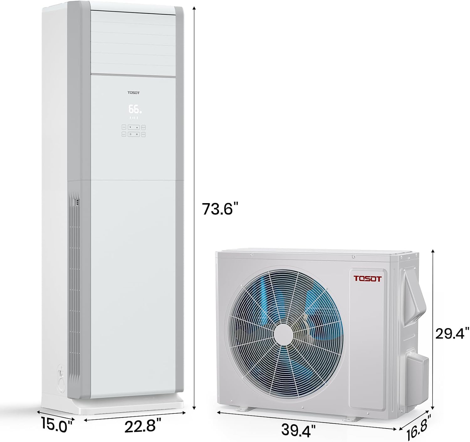 TOSOT

66. ....

73.6"

TOSOT

29.4"

15.0"

22.8"

39.4"

16.8"