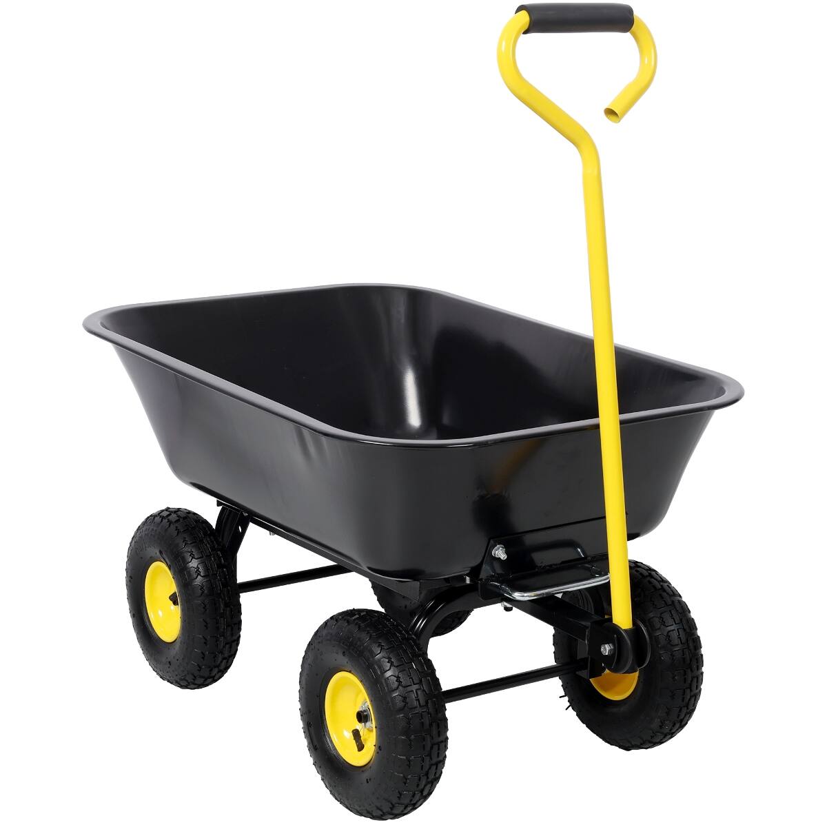 Alt View 1. Loheer - Loheer Metal Dumping Cart 600lb Garden Cart Utility Yard Cart Black.