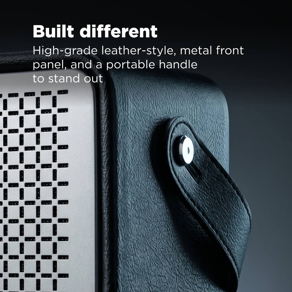 Built different

High-grade leather-style, metal front panel, and a portable handle to stand out