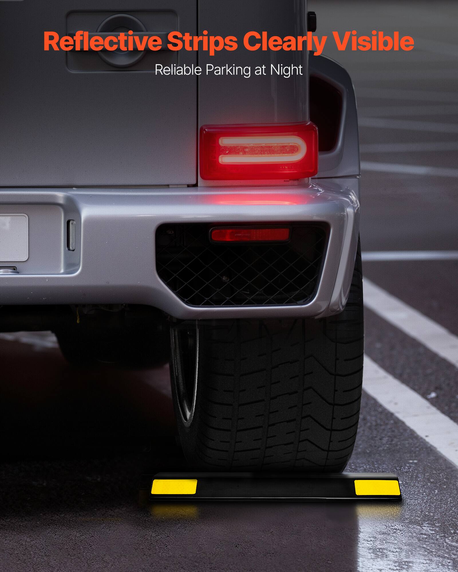 Reflective Strips Clearly Visible  
Reliable Parking at Night