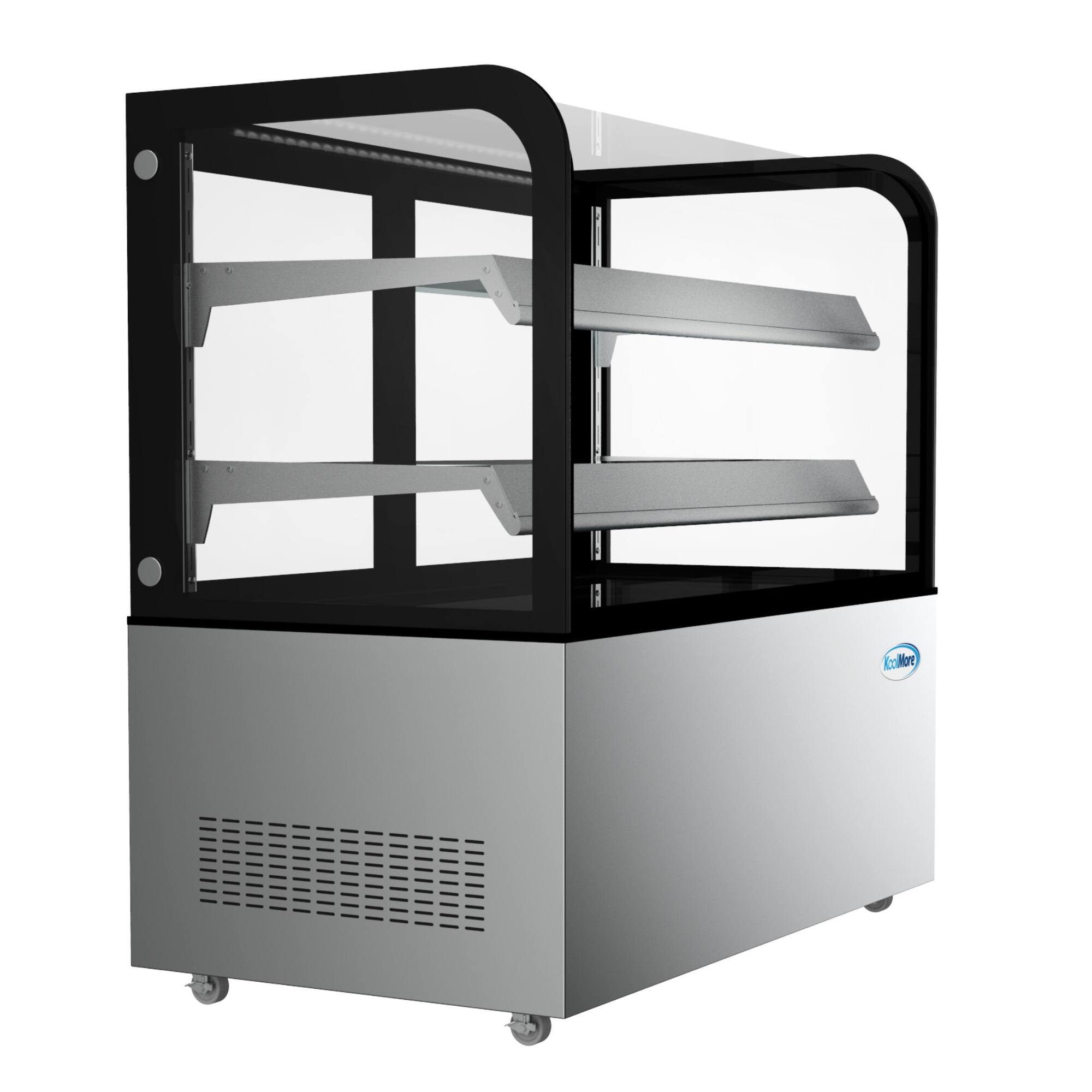 Back. Koolmore - 48 in. Refrigerated Bakery Display Case, Stainless Steel Frame, Curved Glass Front, 13 cu. ft. CDHF-14C. - Stainless-Steel.